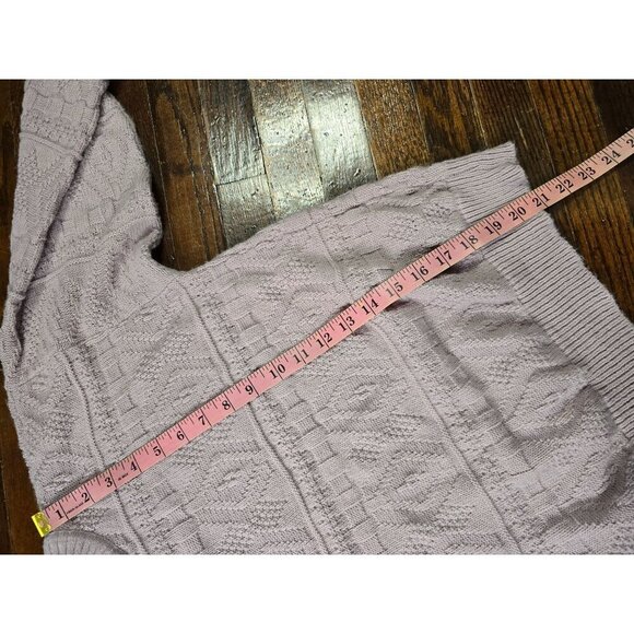 Vintage Girls Lilac Purple Geometric Crewneck Sweater - Picture 7 of 12